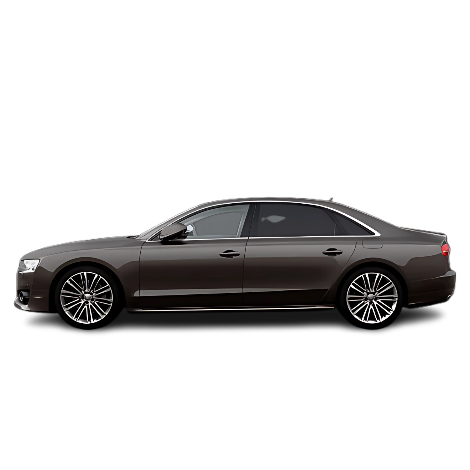 Audi A8 with the Partial Front area marked