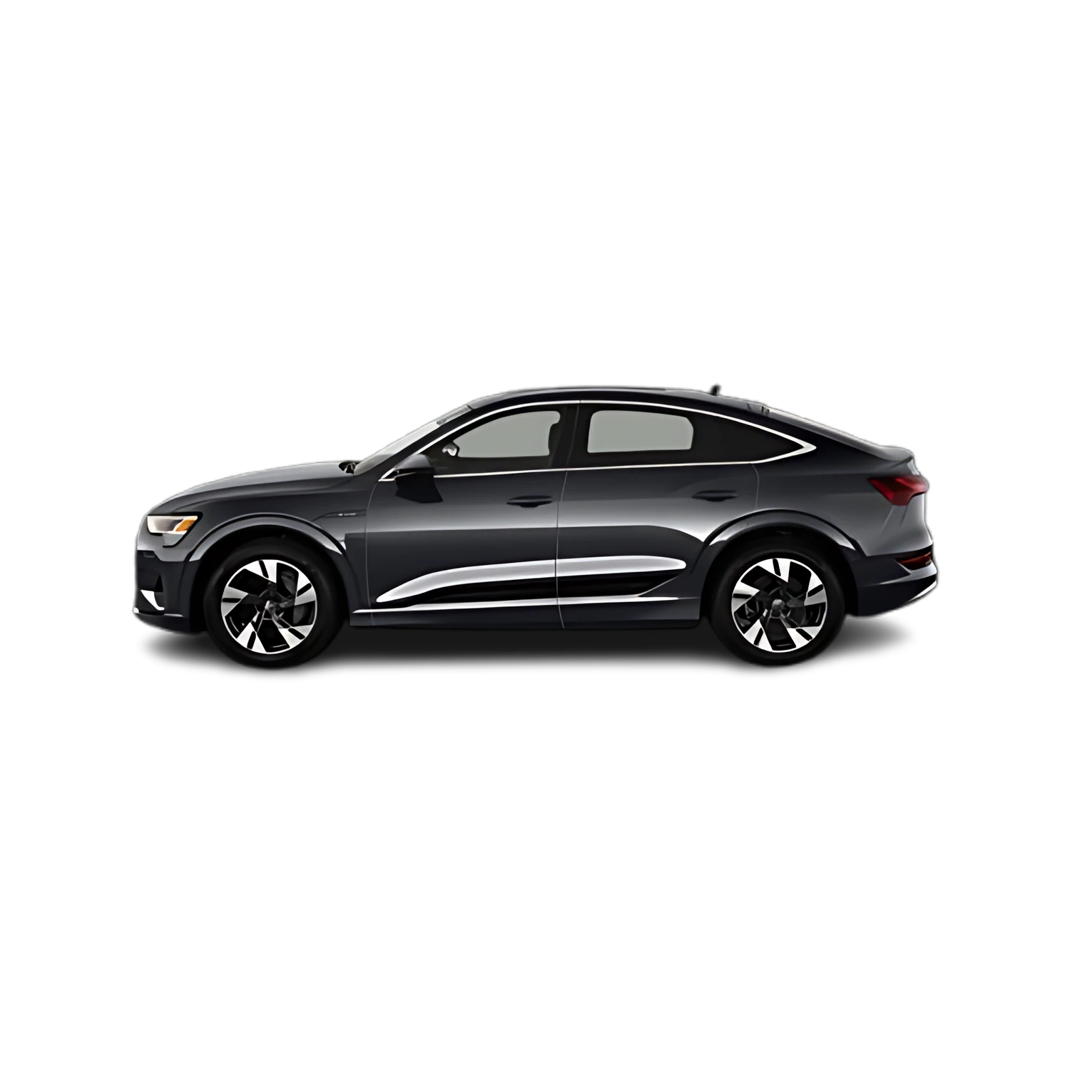 Audi E-Tron with the Partial Front area marked