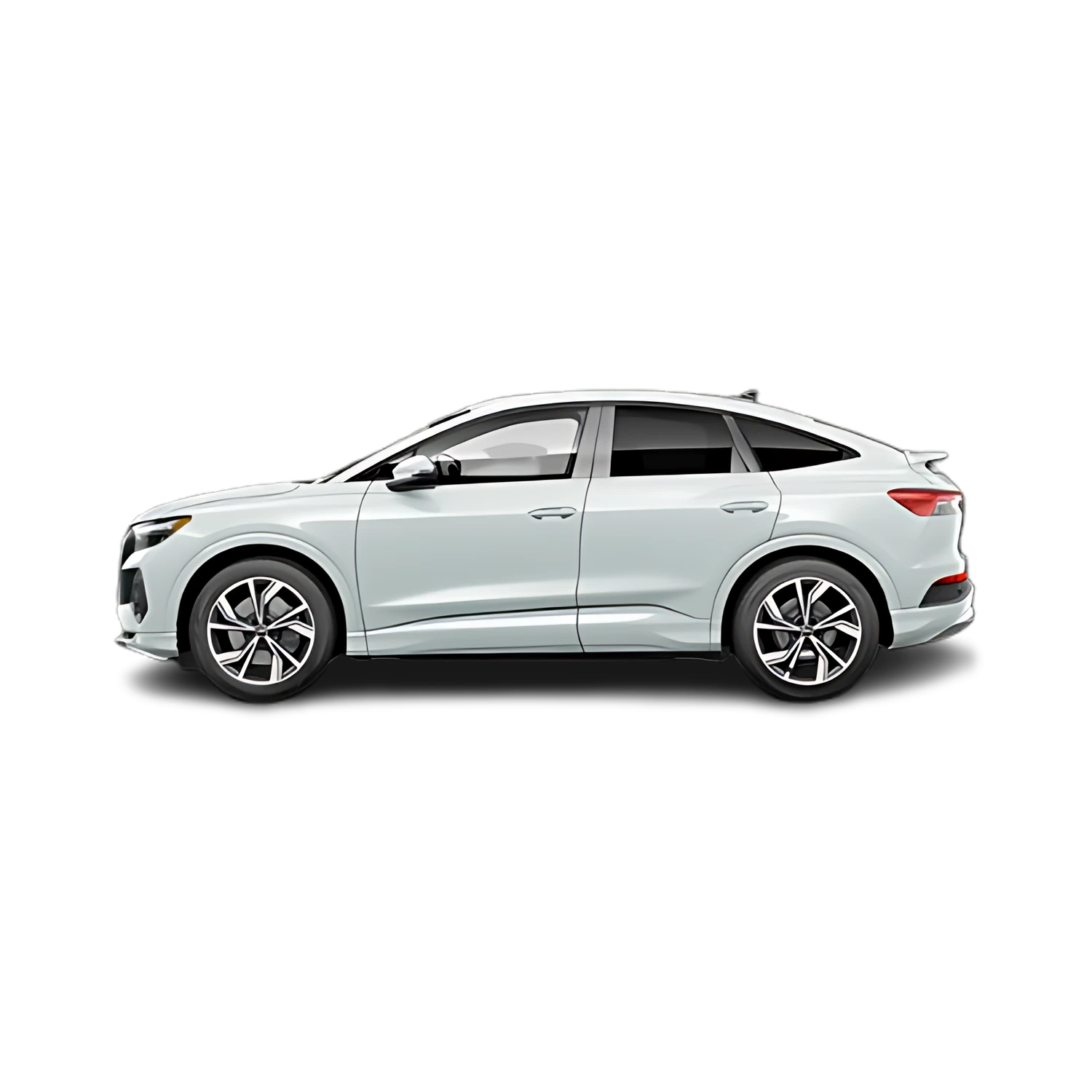 Audi Q4 E-Tron Sportback with the Partial Front area marked
