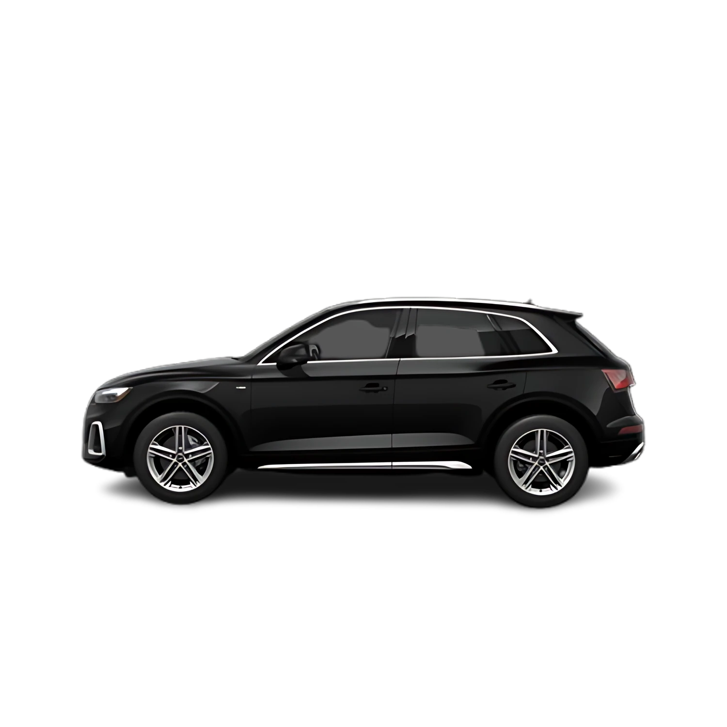 Audi Q5 Plug-in Hybrid with the Partial Front area marked