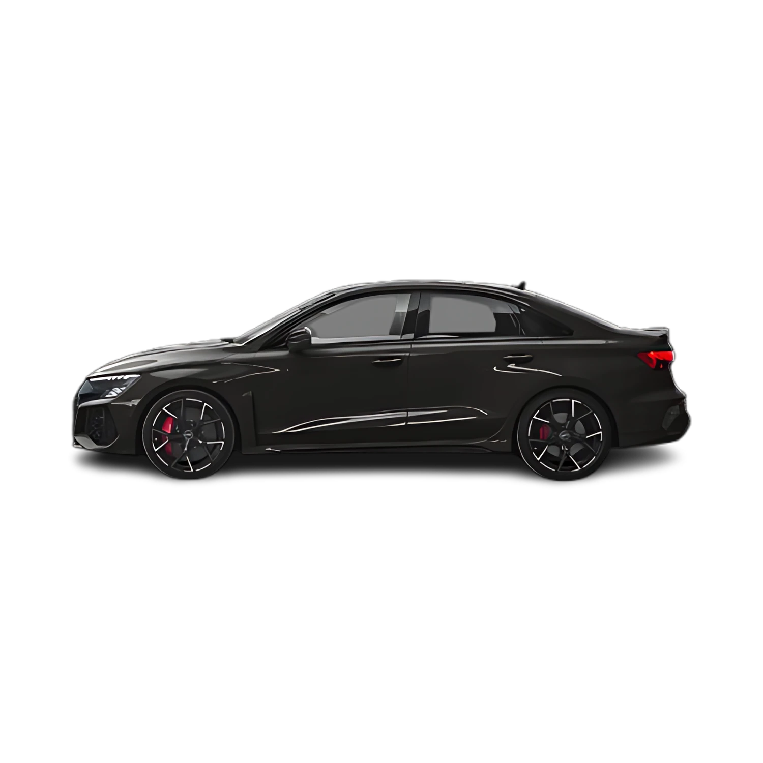 Audi RS3 Sedan with the Partial Front area marked