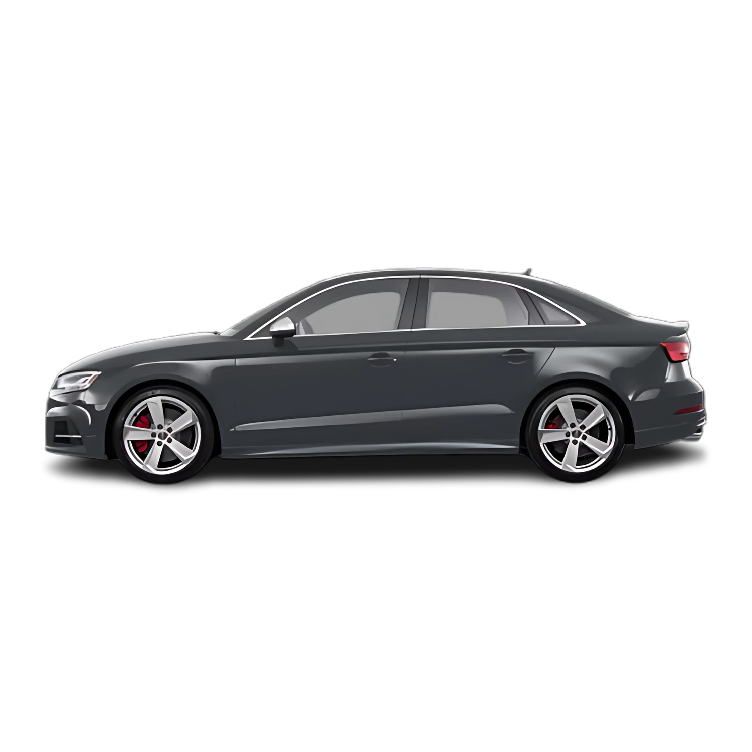 Audi S3 Sedan with the Partial Front area marked