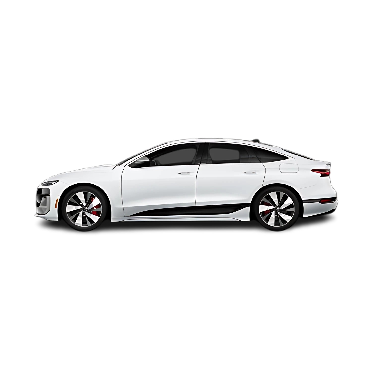 Audi S6 Sportback e-tron with the Partial Front area marked