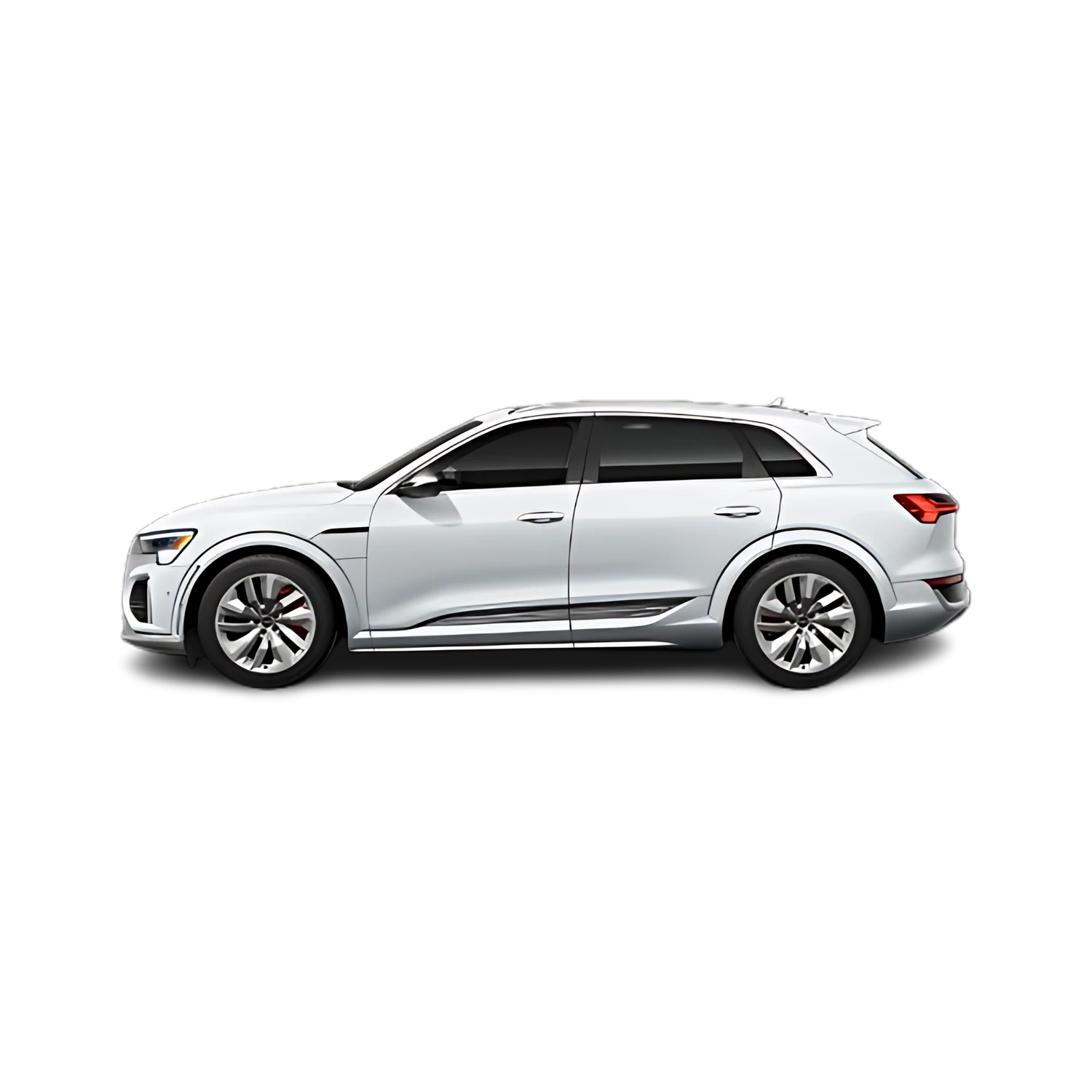 Audi SQ8 e-Tron with the Partial Front area marked