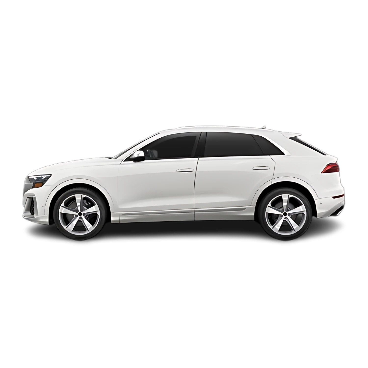 Audi SQ8 with the Partial Front area marked