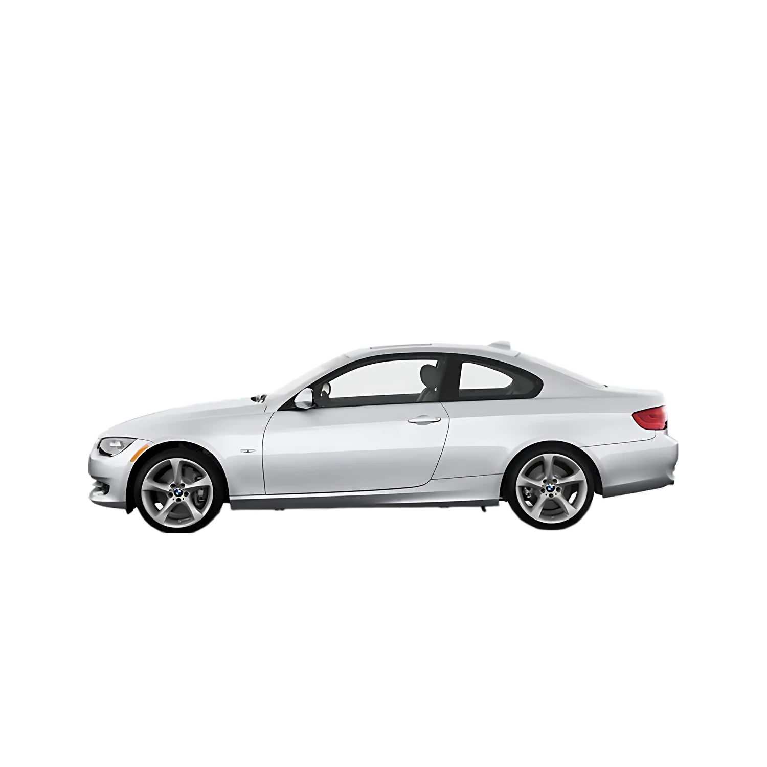 BMW 3 Series Coupe with the Partial Front area marked