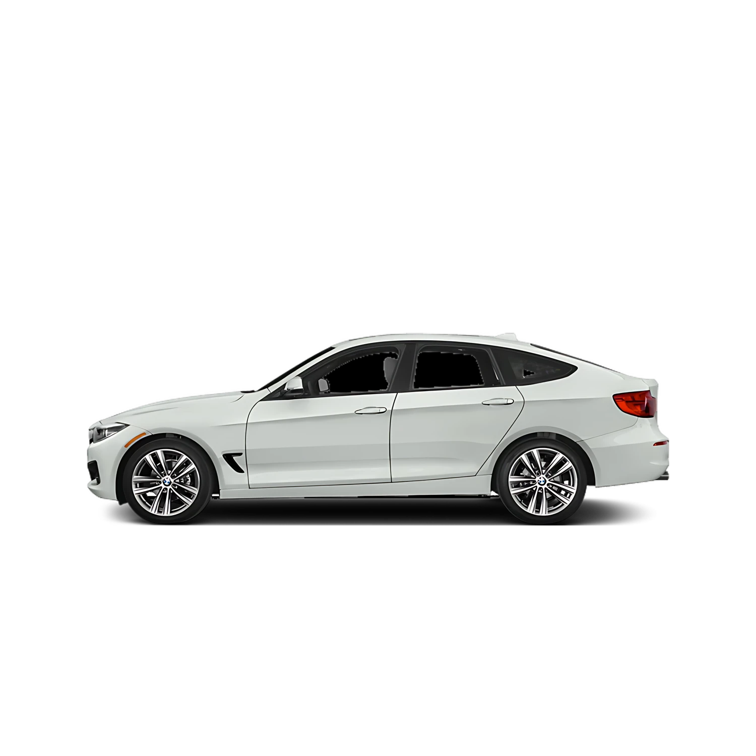 BMW 3 Series Gran Turismo with the Partial Front area marked