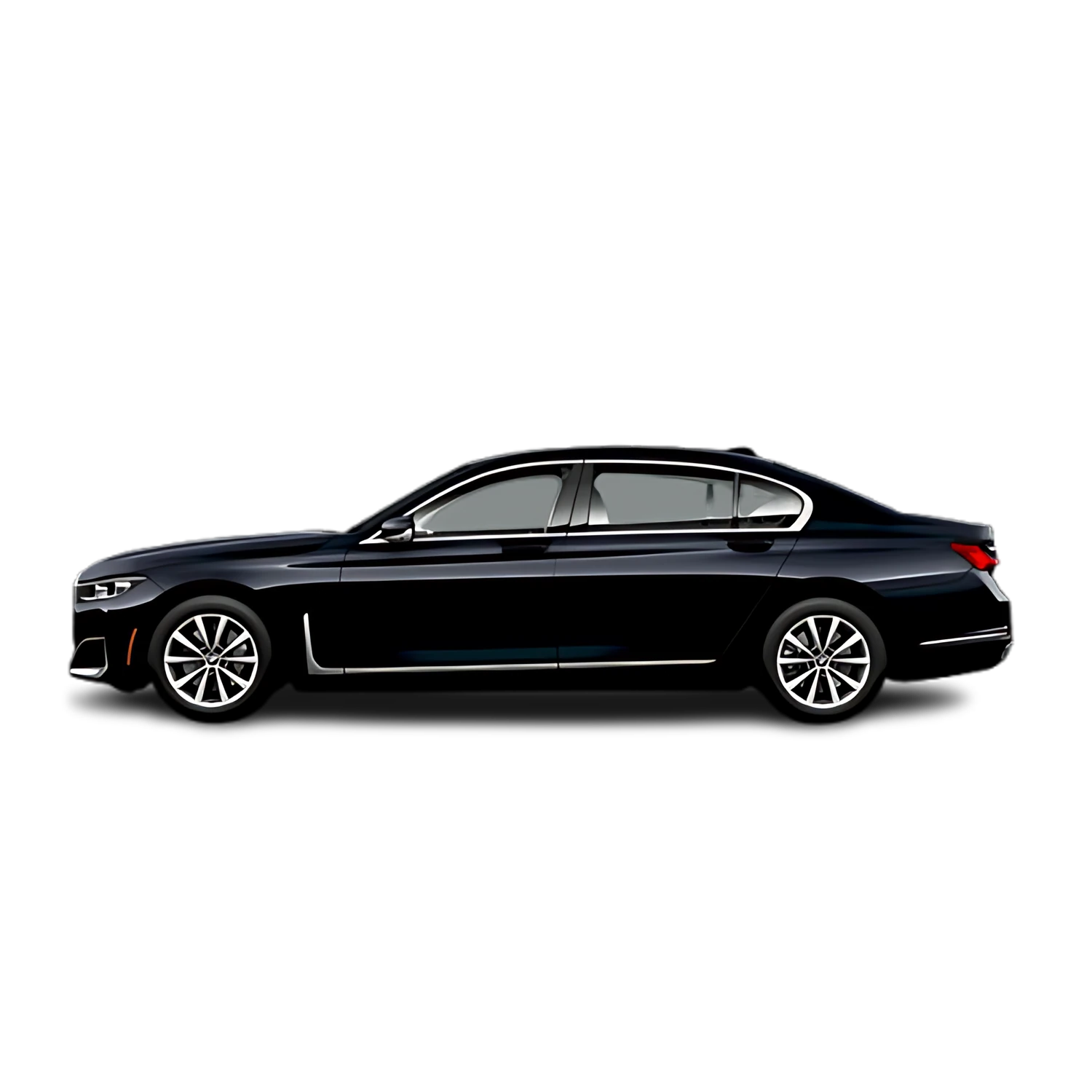 BMW 7 Series with the Partial Front area marked