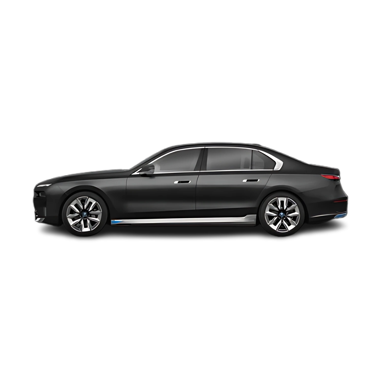 BMW i7 with the Partial Front area marked