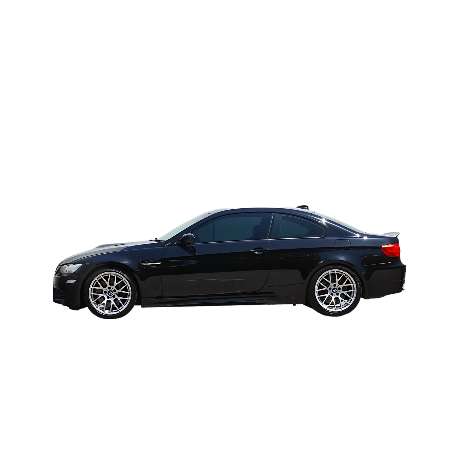 BMW M3 Coupe with the Partial Front area marked