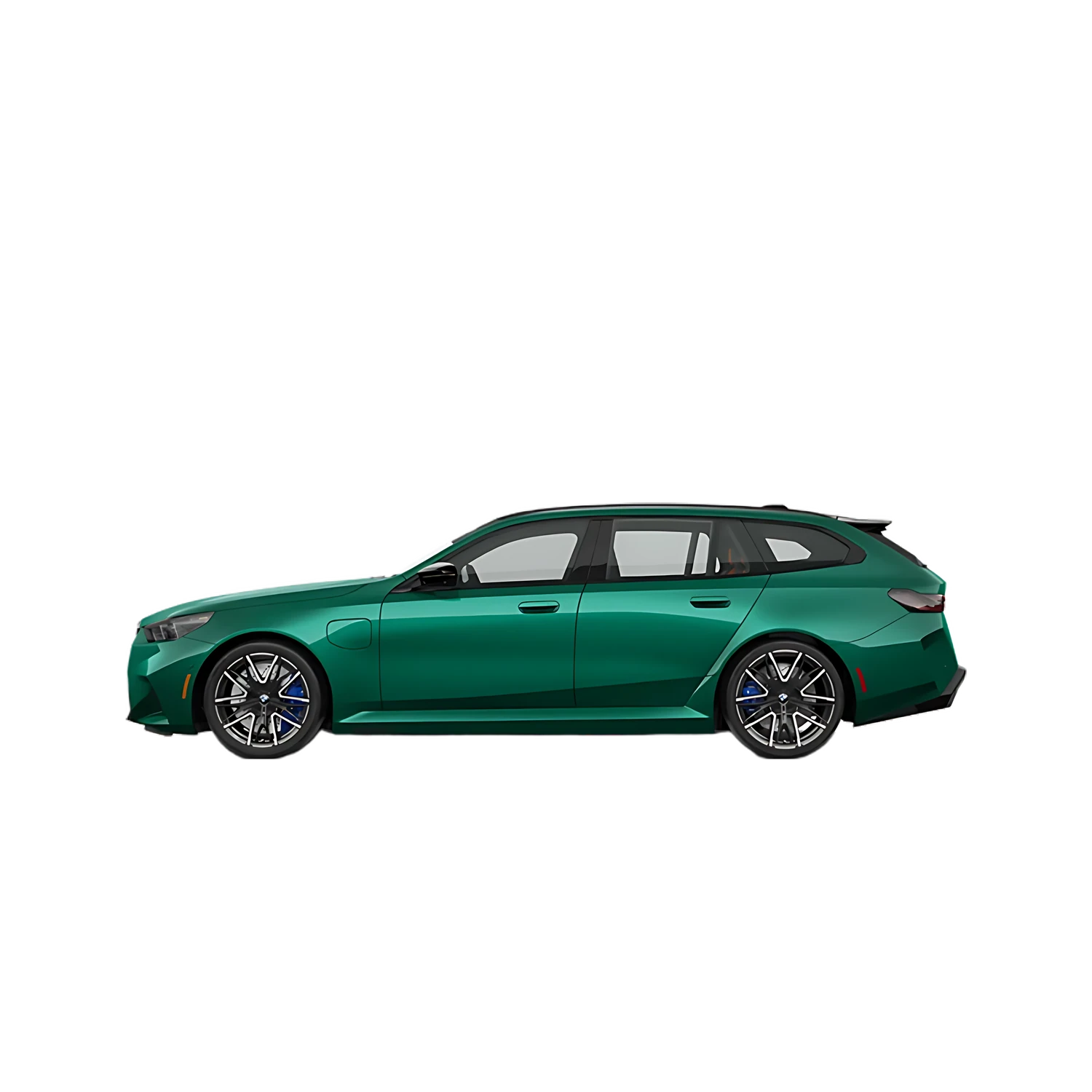 BMW M5 Touring with the Partial Front area marked