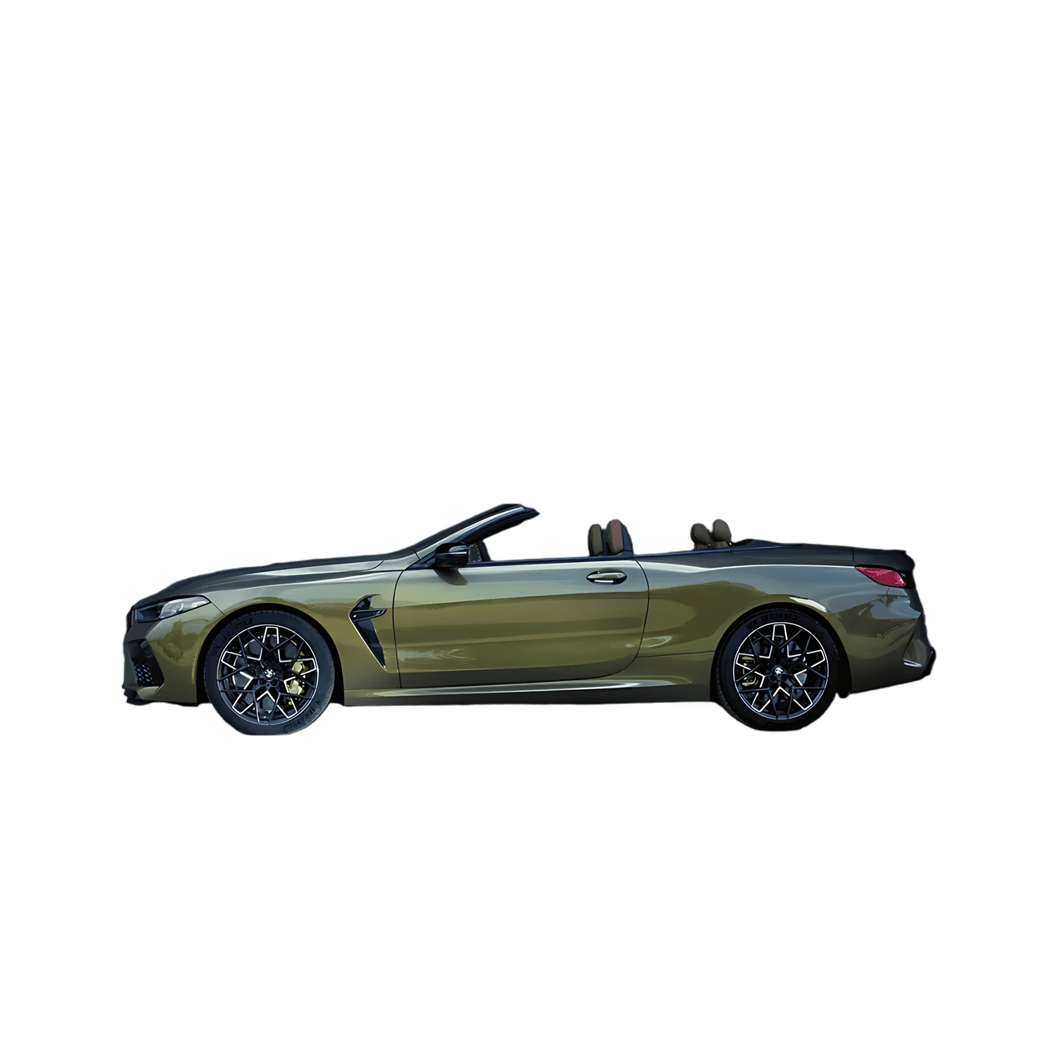 BMW M8 Convertible with the Partial Front area marked