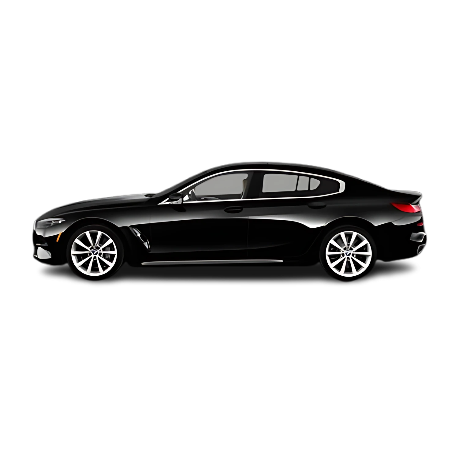 BMW M8 Coupe with the Partial Front area marked