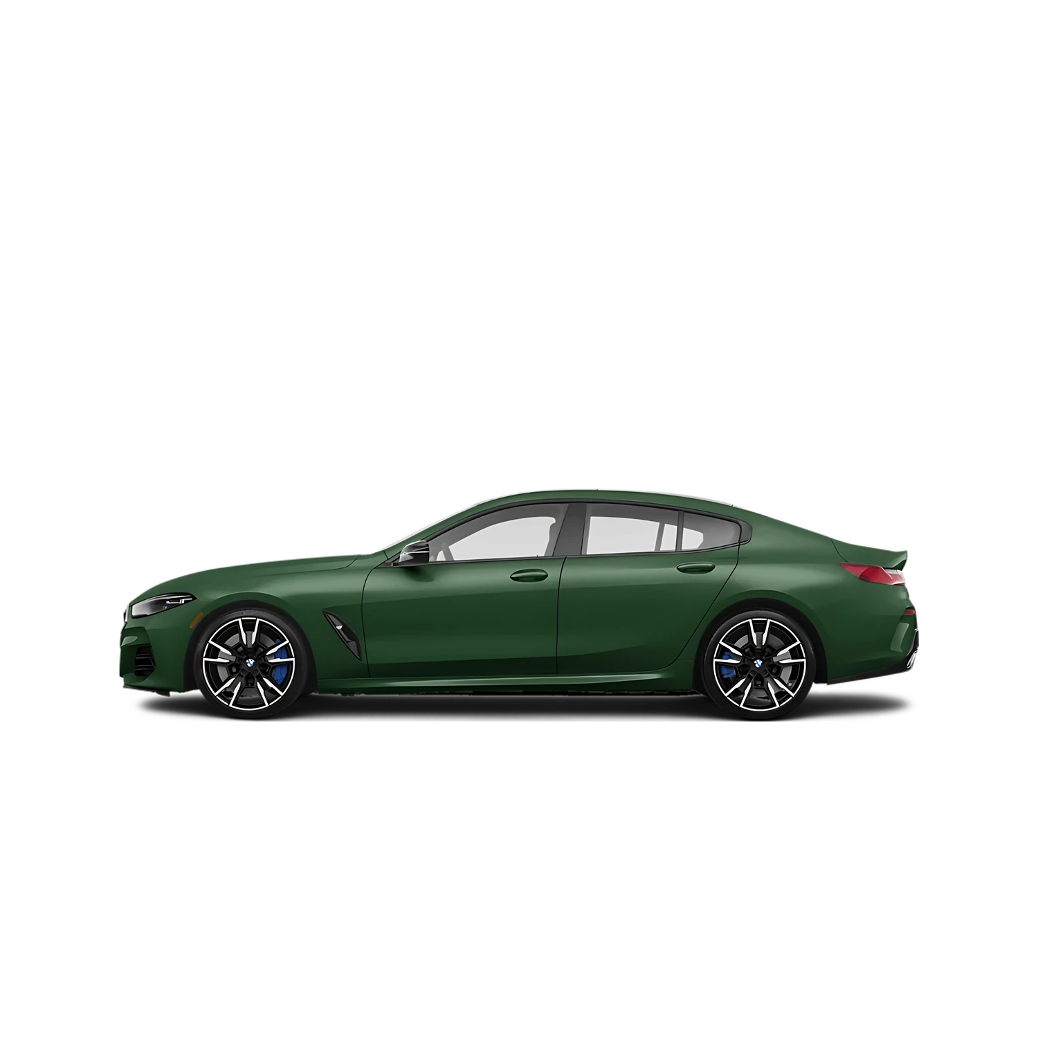BMW M8 Gran Coupe with the Partial Front area marked