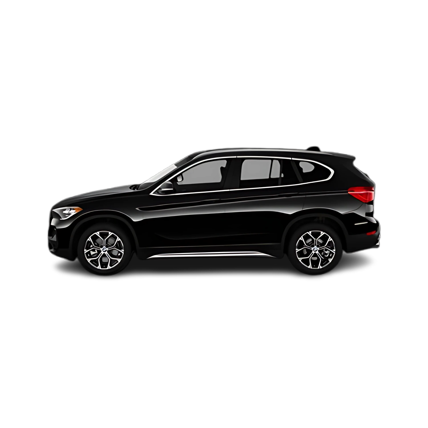 BMW X1 with the Partial Front area marked