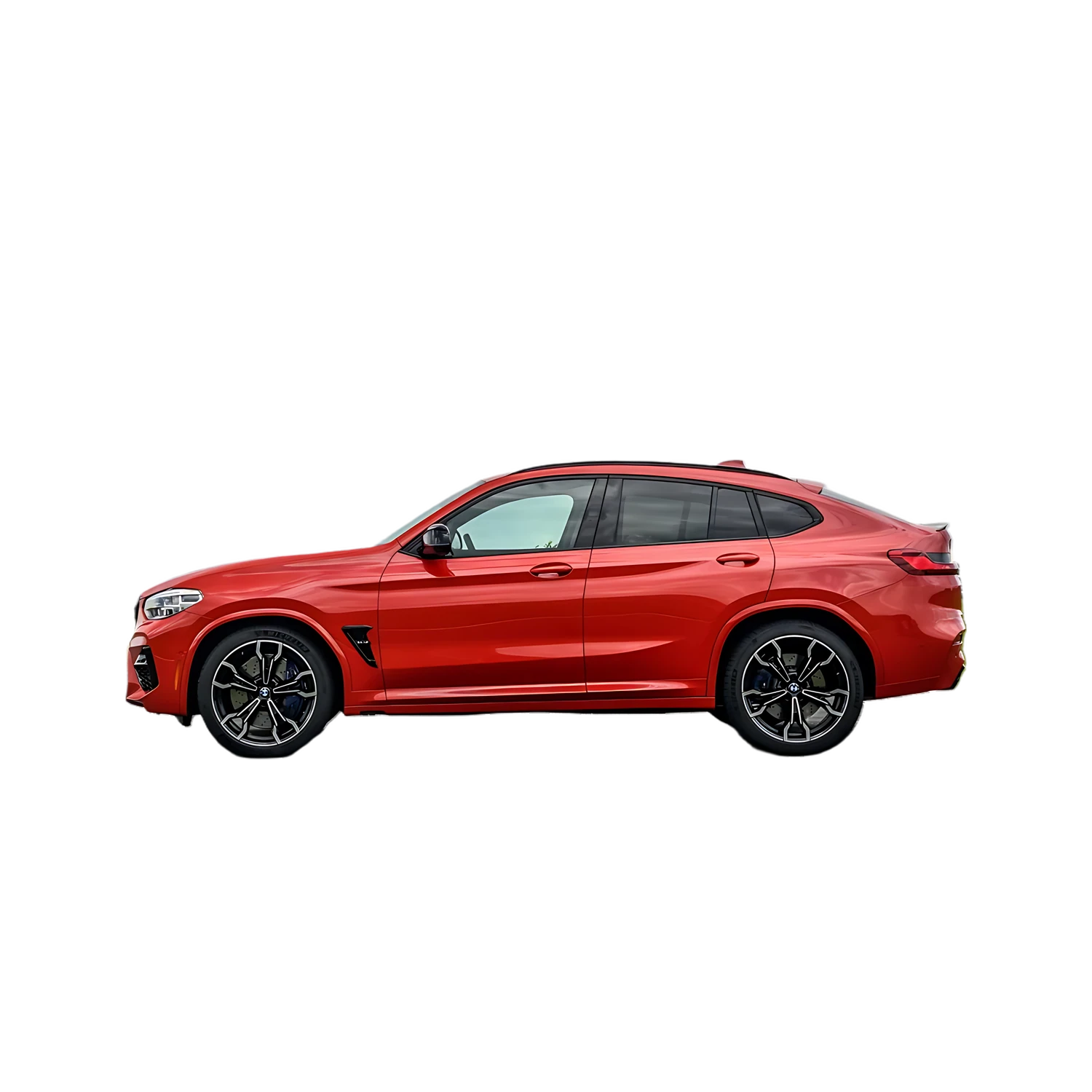 BMW X4 M with the Partial Front area marked