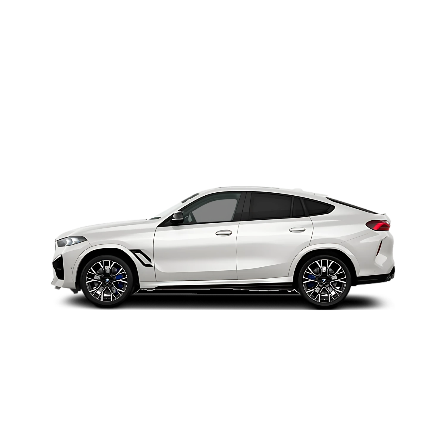 BMW X6 M with the Partial Front area marked