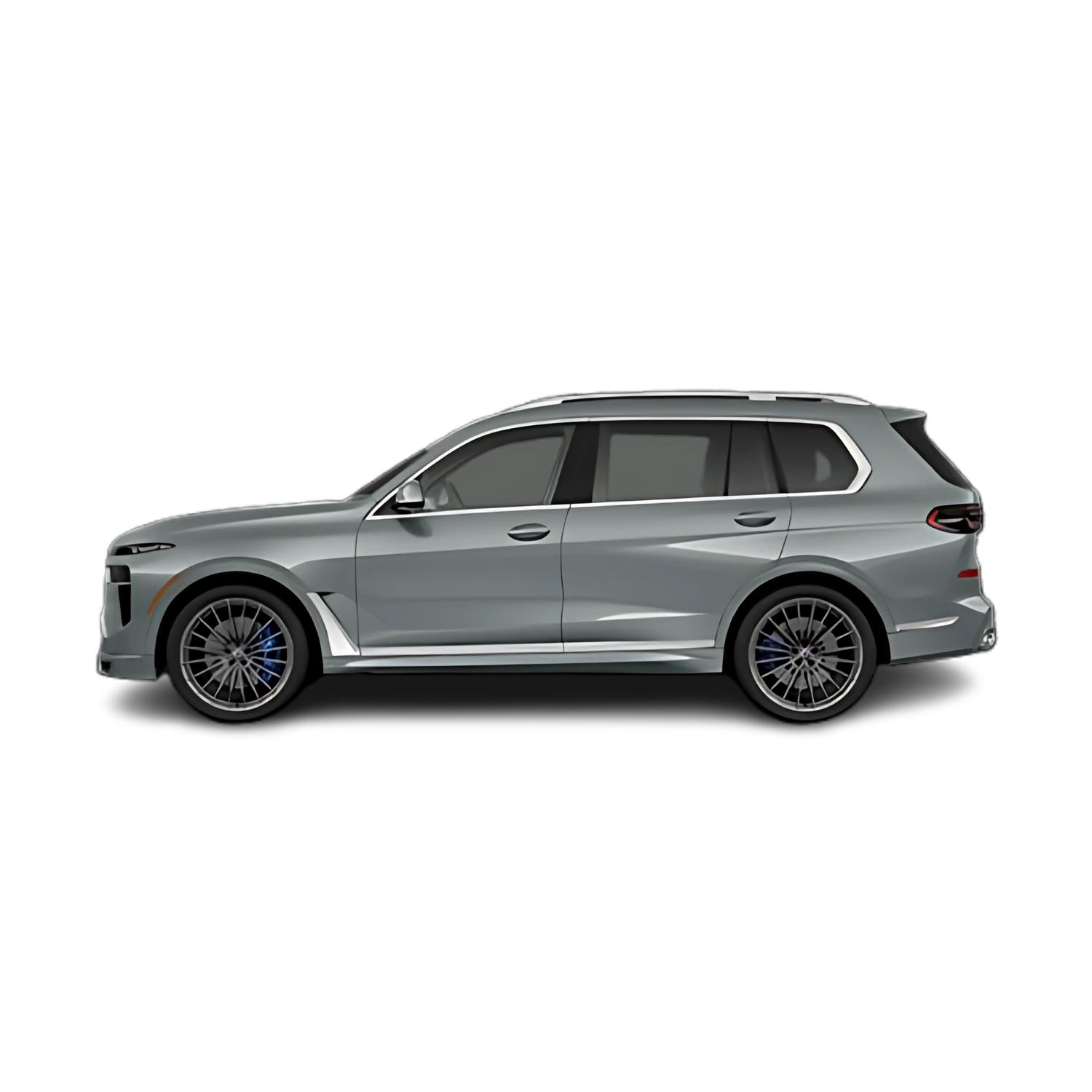 BMW X7 with the Partial Front area marked