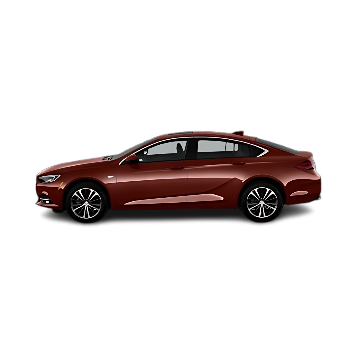 Buick Regal Sedan with the Partial Front area marked