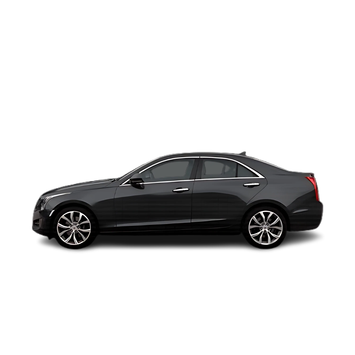 Cadillac ATS Sedan with the Partial Front area marked