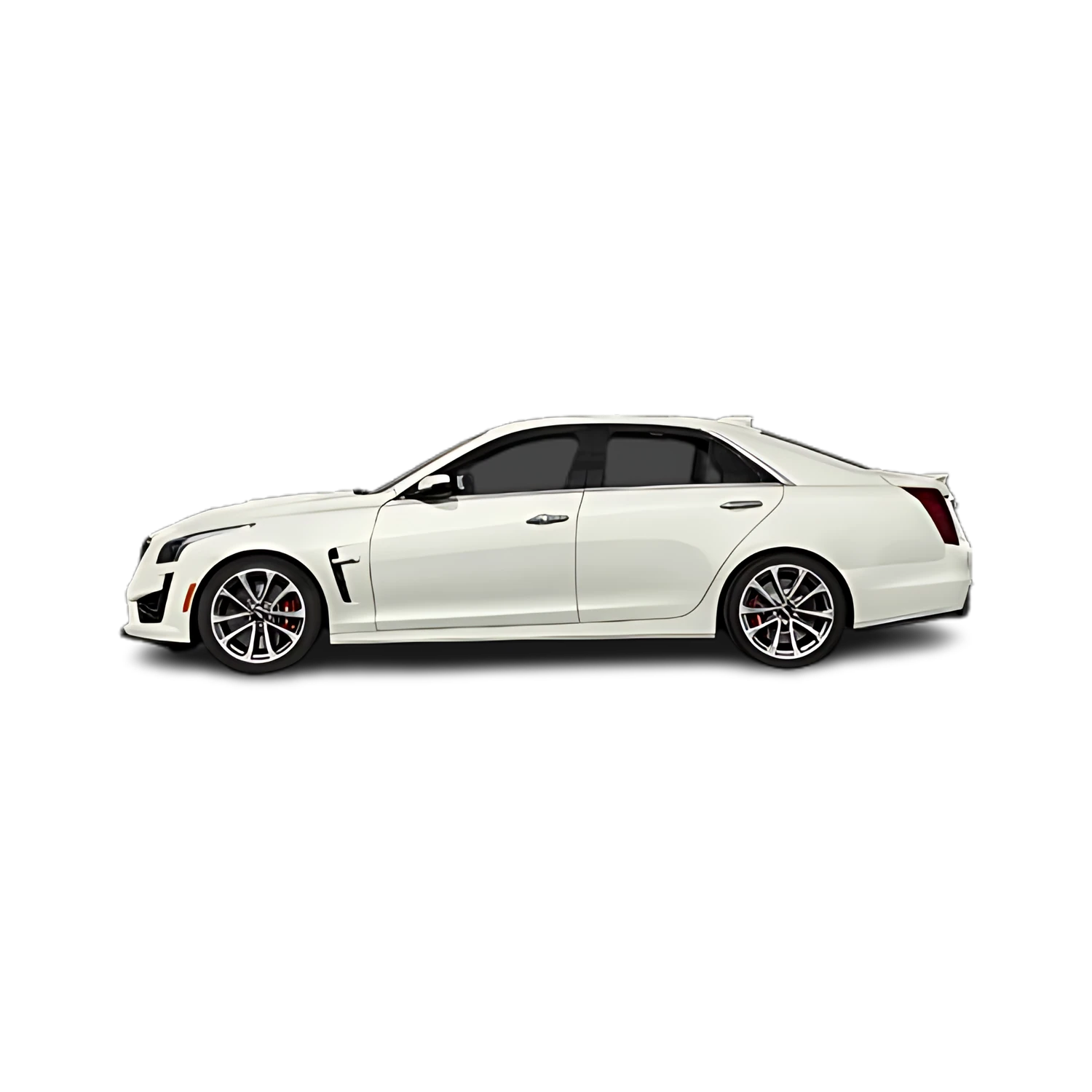 Cadillac CTS Sedan with the Partial Front area marked