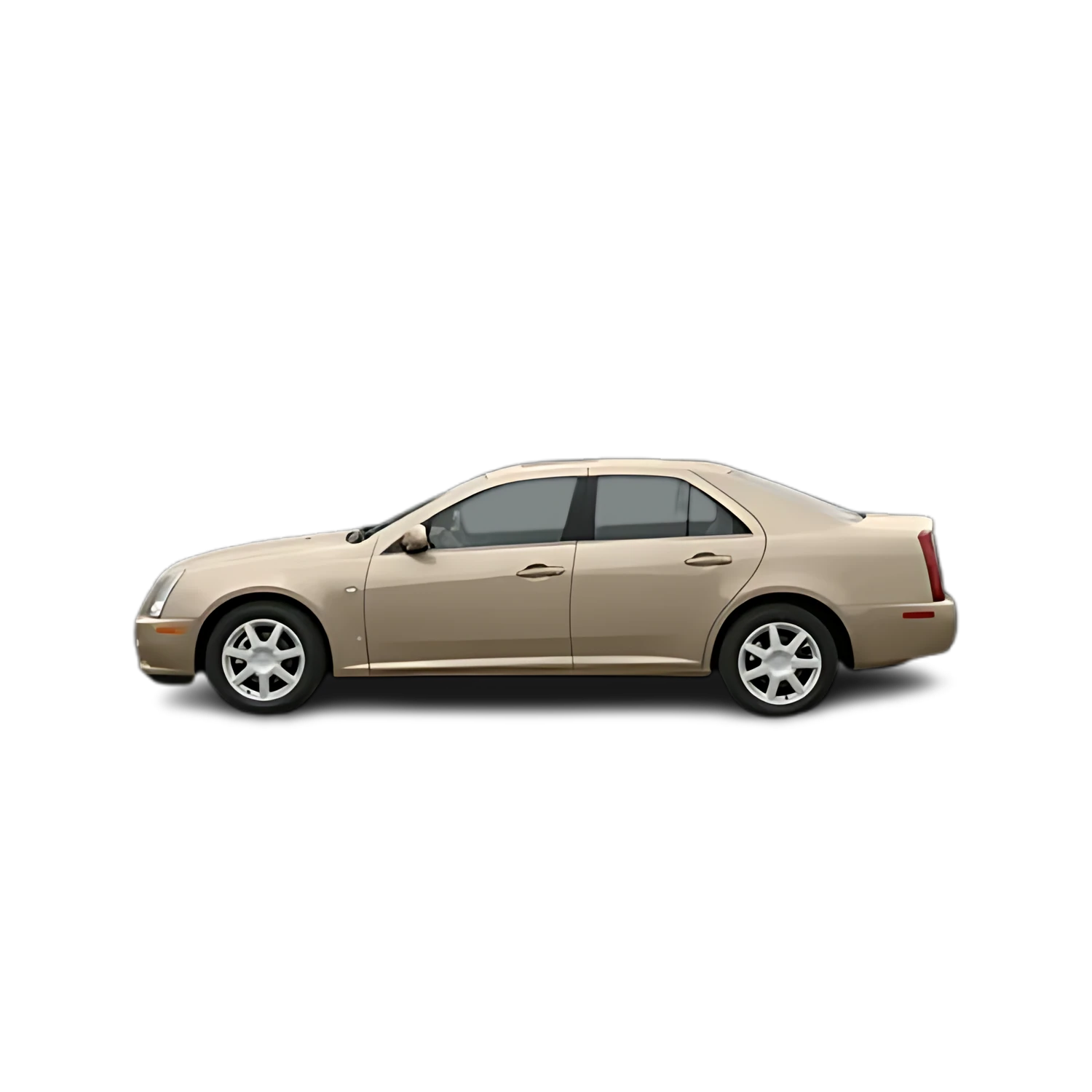 Cadillac STS with the Partial Front area marked