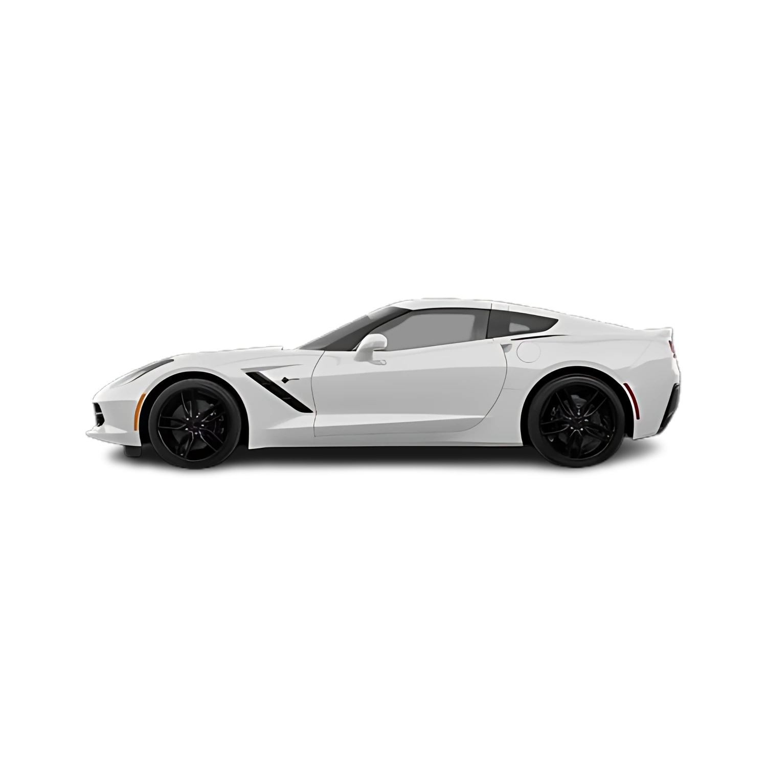 Chevrolet Corvette Coupe with the Partial Front area marked