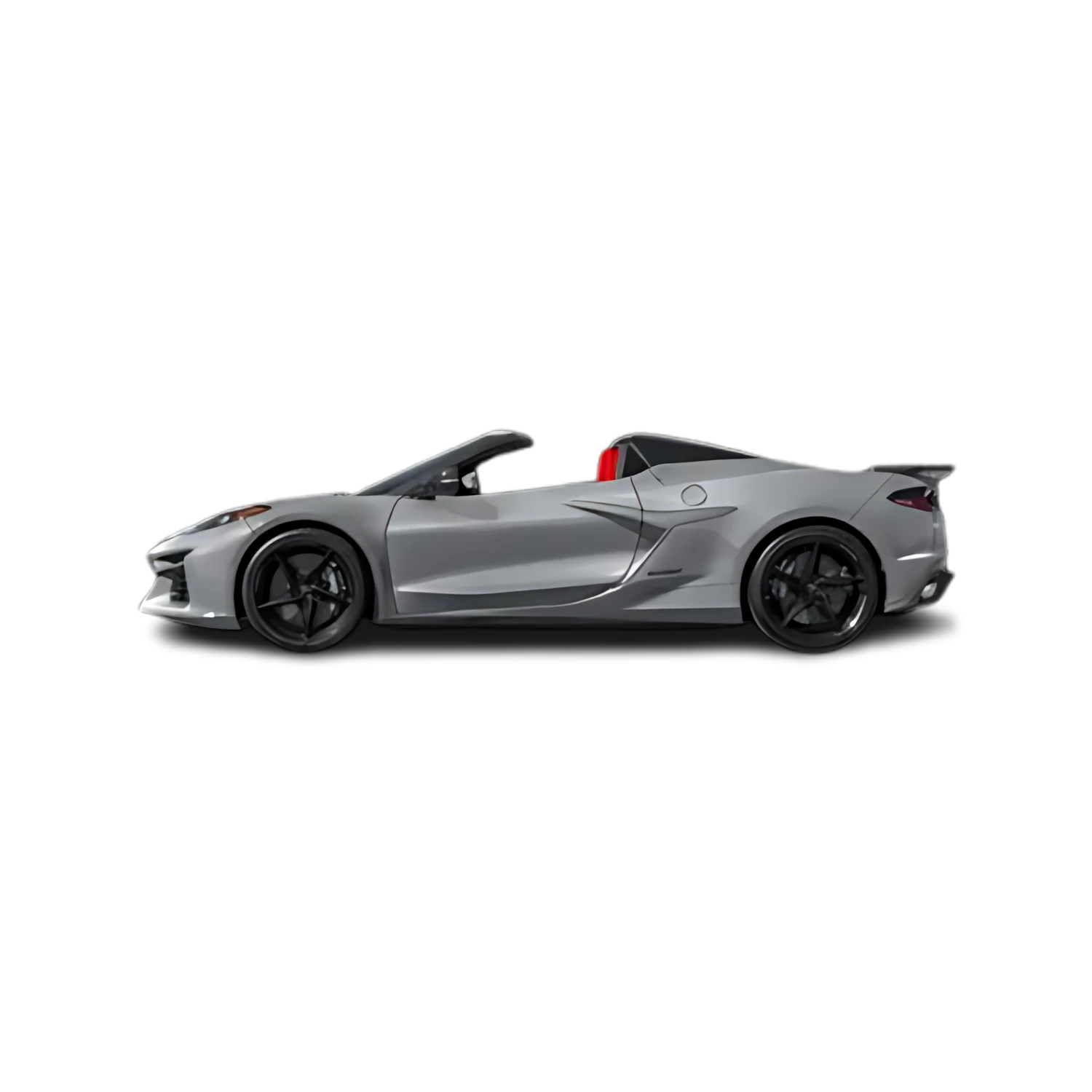 Chevrolet Corvette E-Ray Convertible with the Partial Front area marked