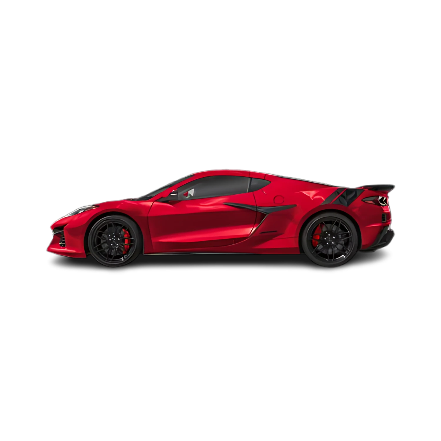 Chevrolet Corvette E-Ray Coupe with the Partial Front area marked