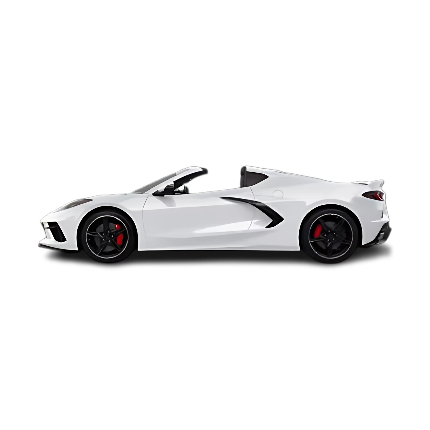 Chevrolet Corvette Stingray Convertible with the Partial Front area marked