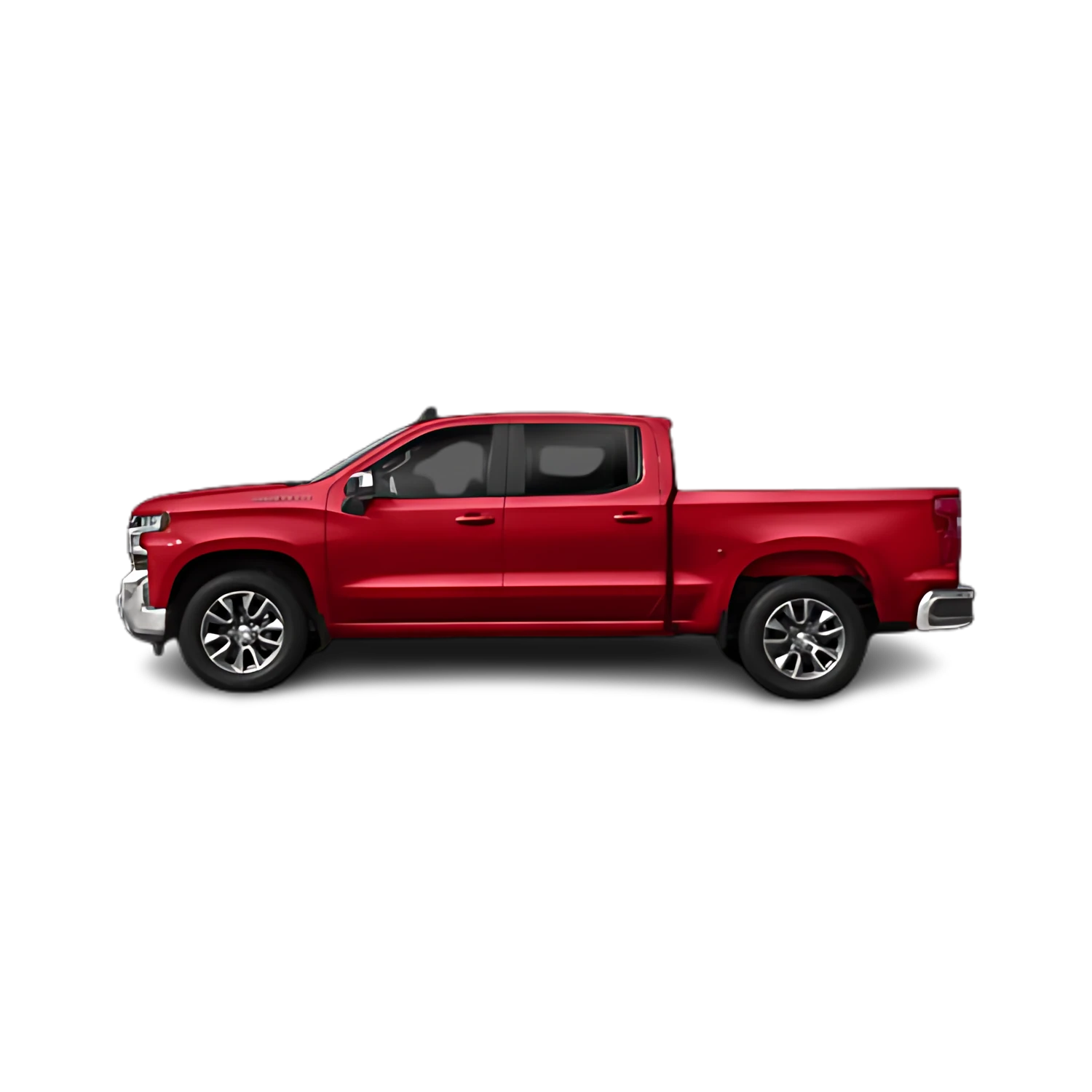 Chevrolet Silverado 1500 with the Partial Front area marked