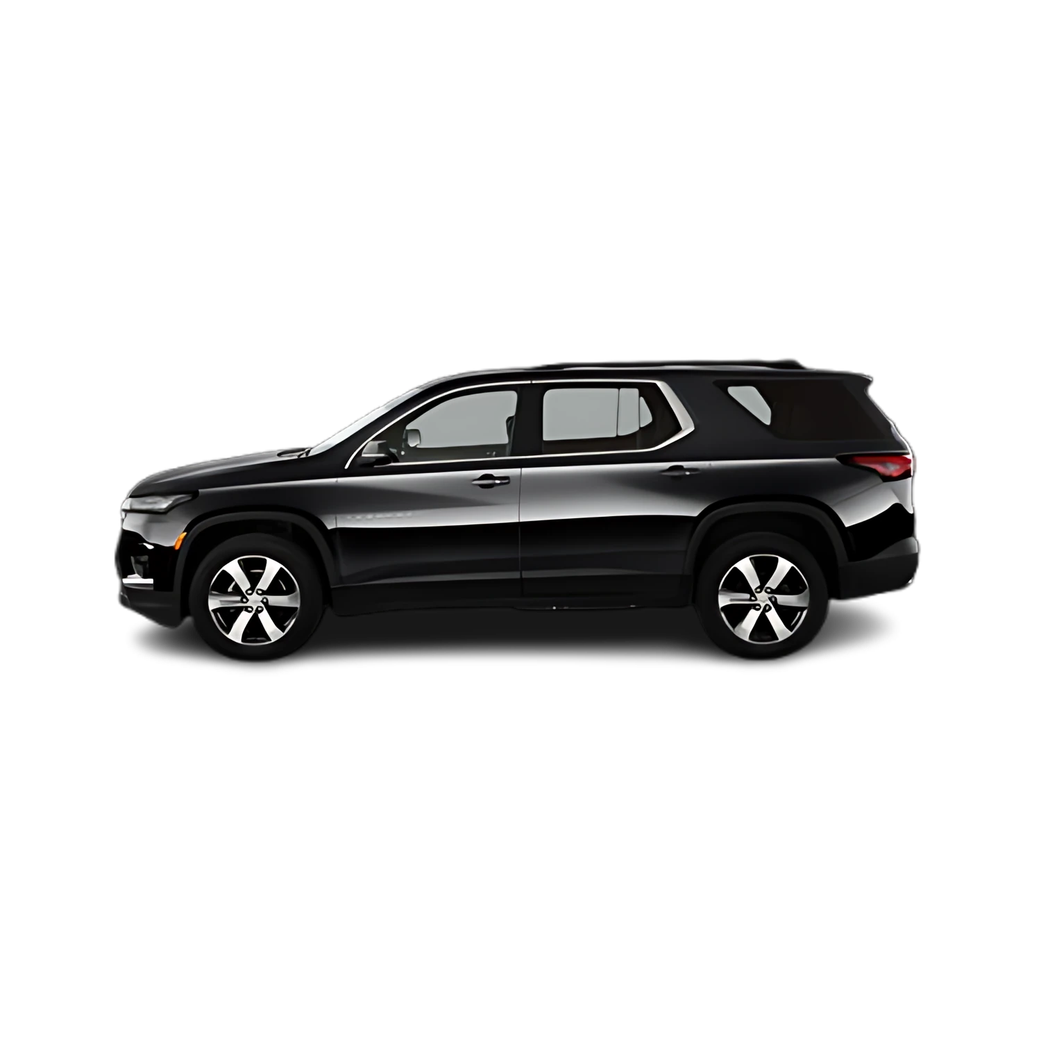 Chevrolet Traverse with the Partial Front area marked