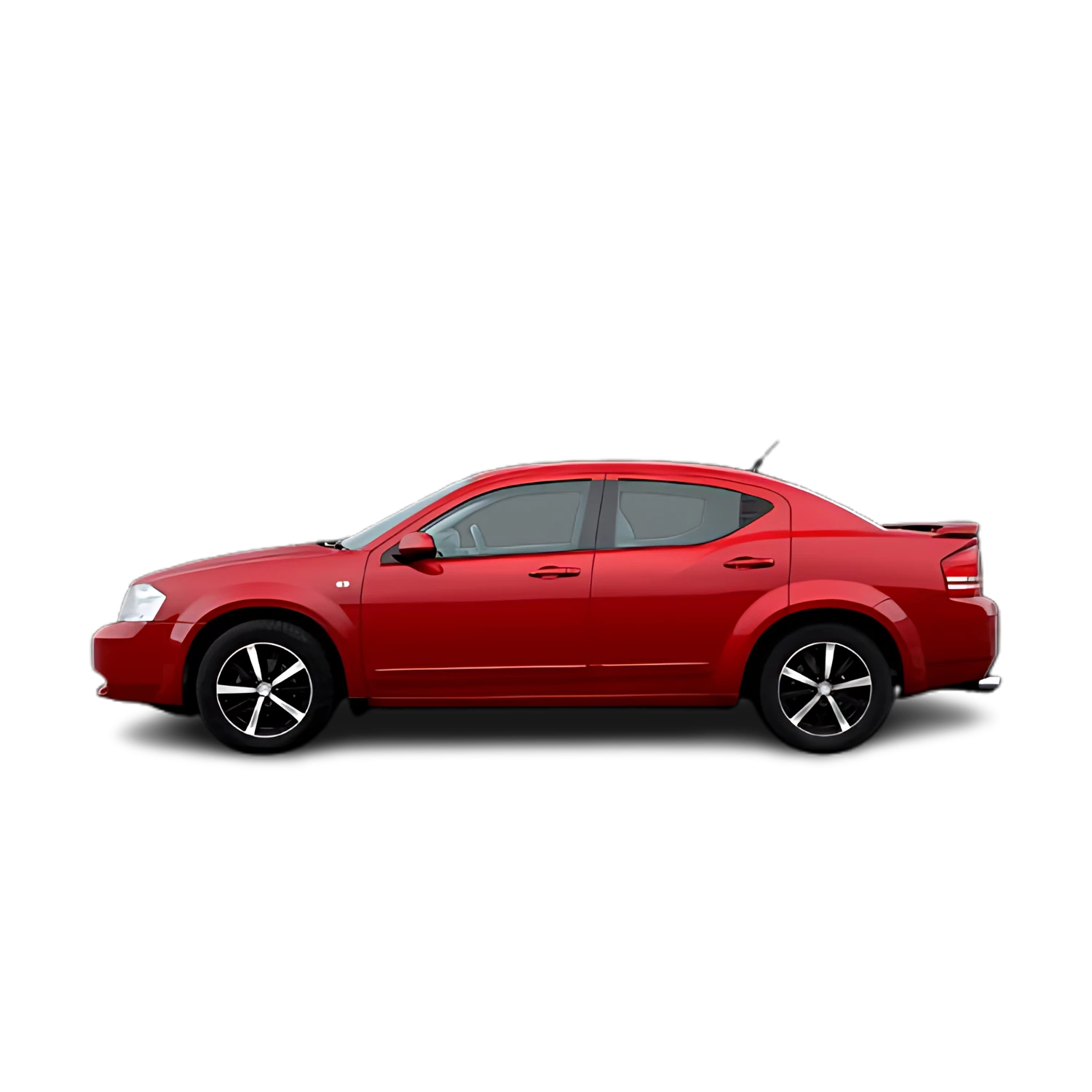 Dodge Avenger with the Partial Front area marked