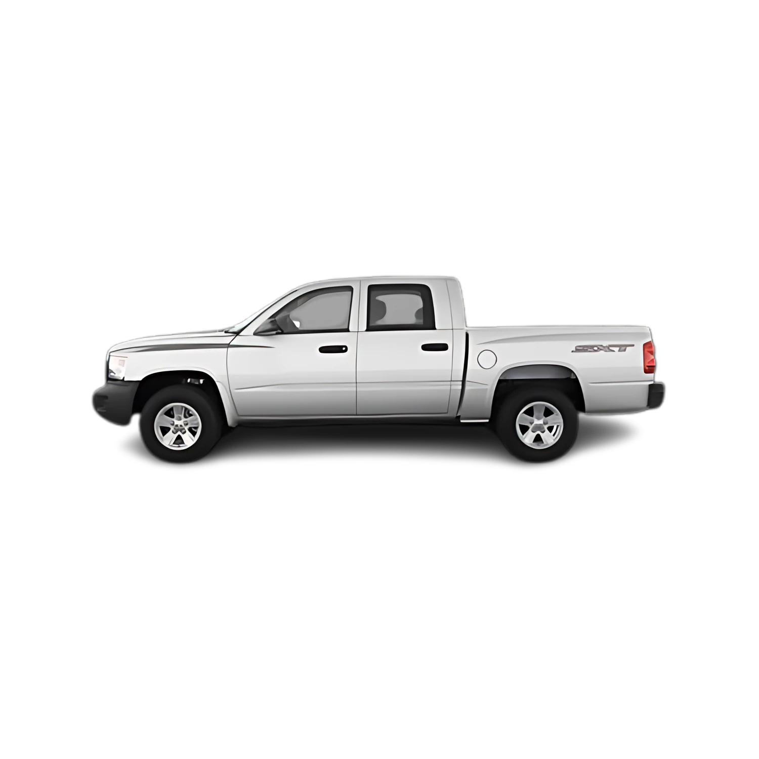 Dodge Dakota with the Partial Front area marked