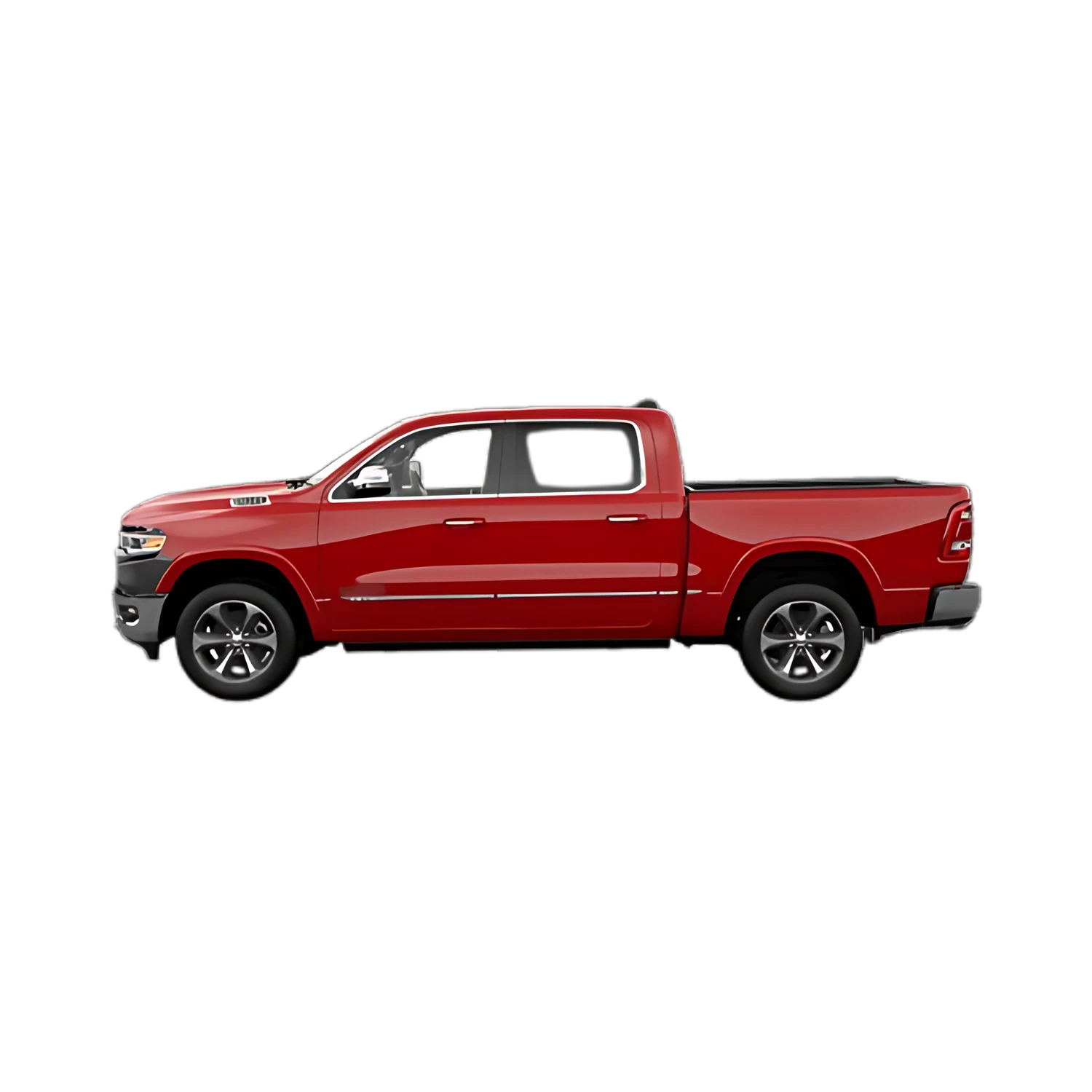 Dodge Ram 1500 with the Partial Front area marked