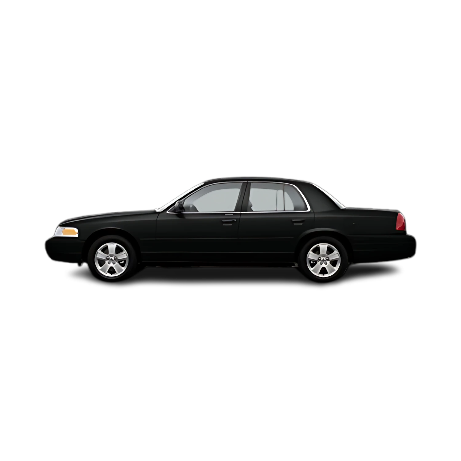 Ford Crown Victoria with the Partial Front area marked