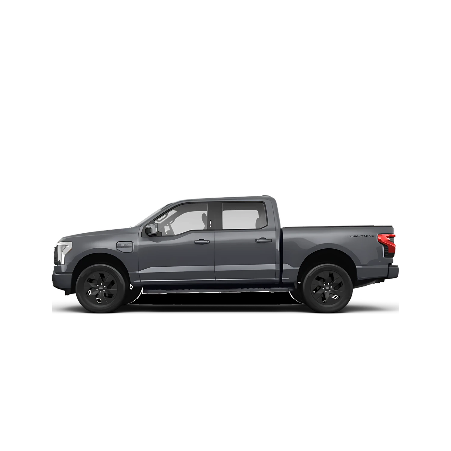 Ford F-150 Lightning with the Partial Front area marked