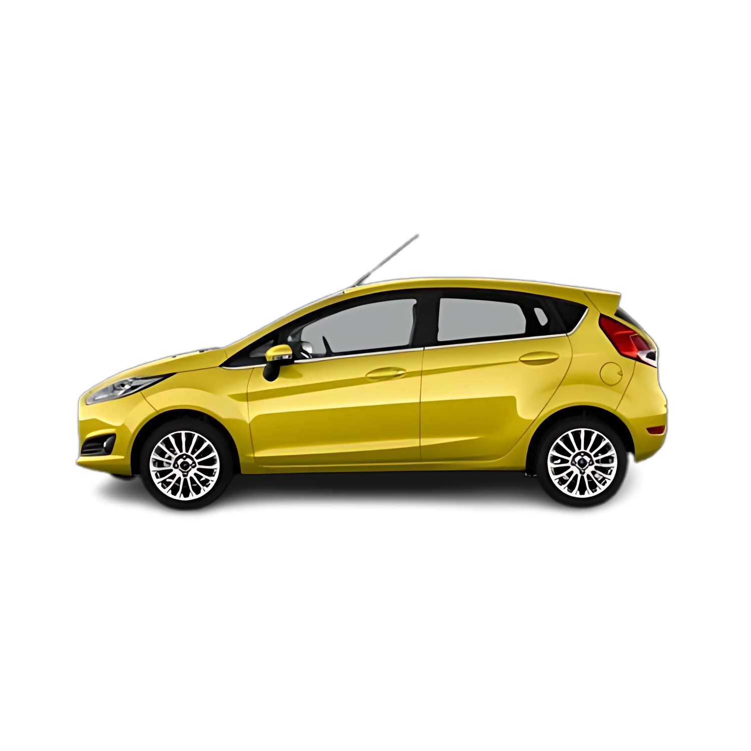 Ford Fiesta Hatchback with the Partial Front area marked