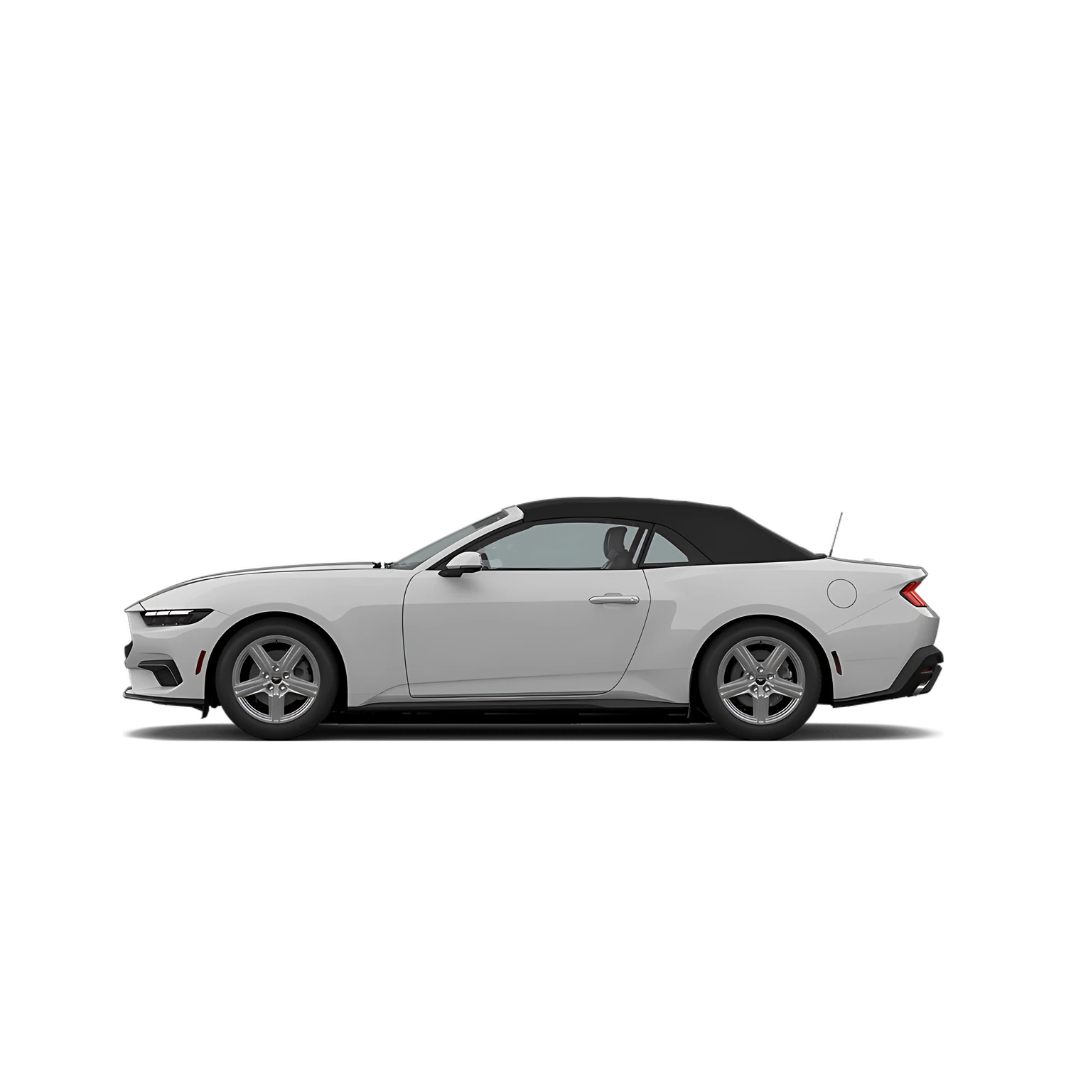 Ford Mustang Convertible with the Partial Front area marked