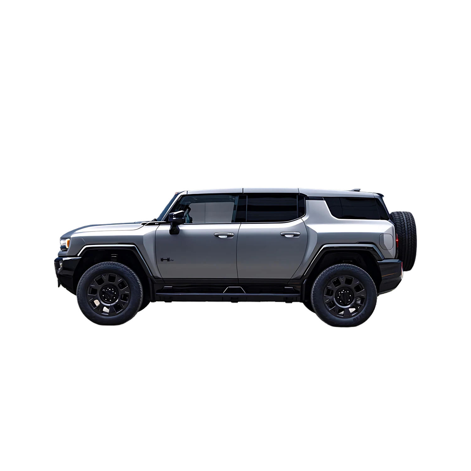 GMC Hummer EV SUV with the Partial Front area marked