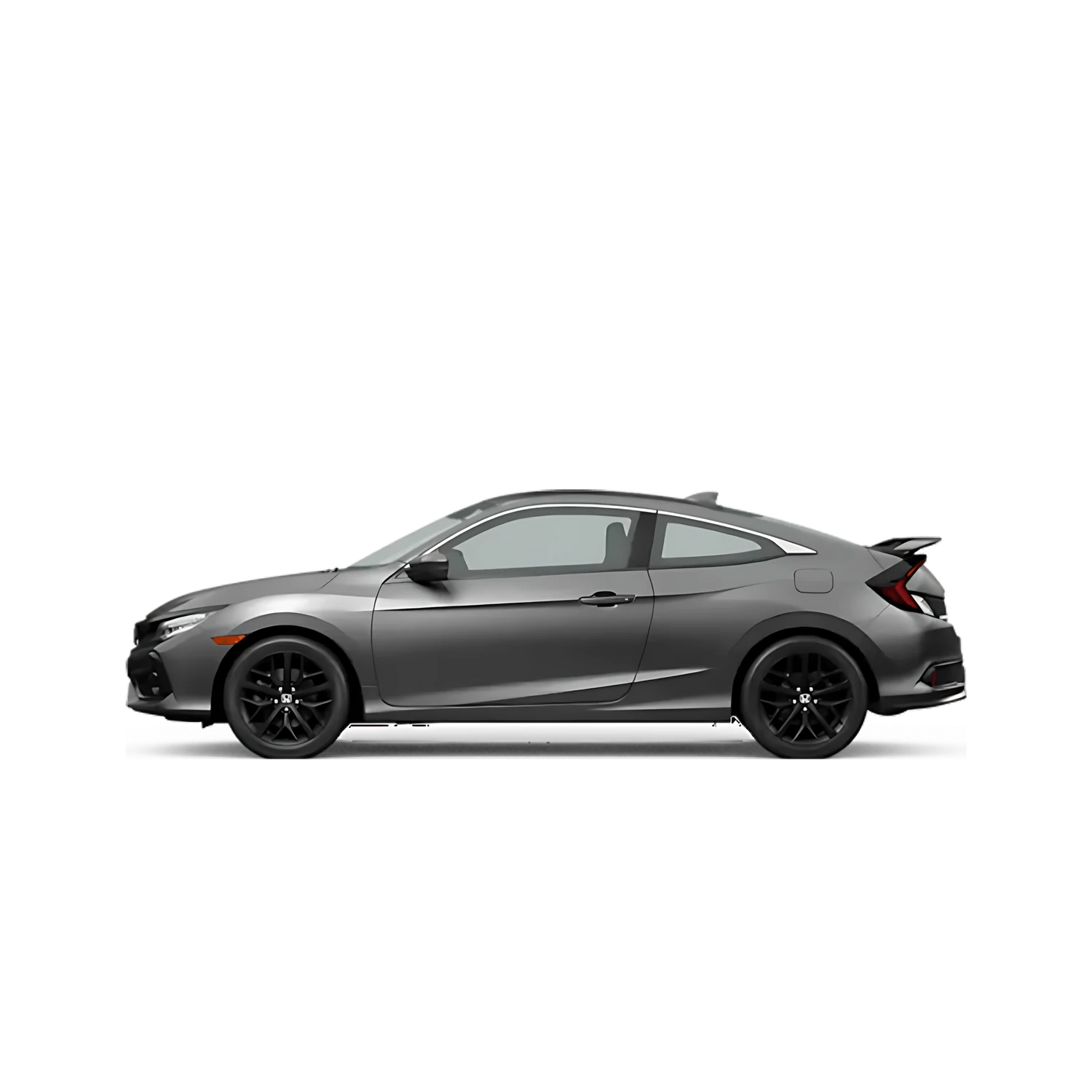 Honda Civic Coupe with the Partial Front area marked