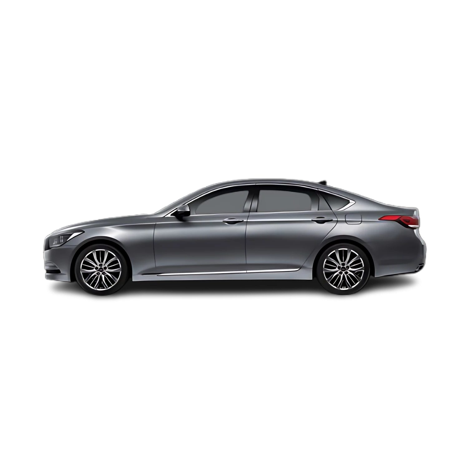 Hyundai Genesis Sedan with the Partial Front area marked