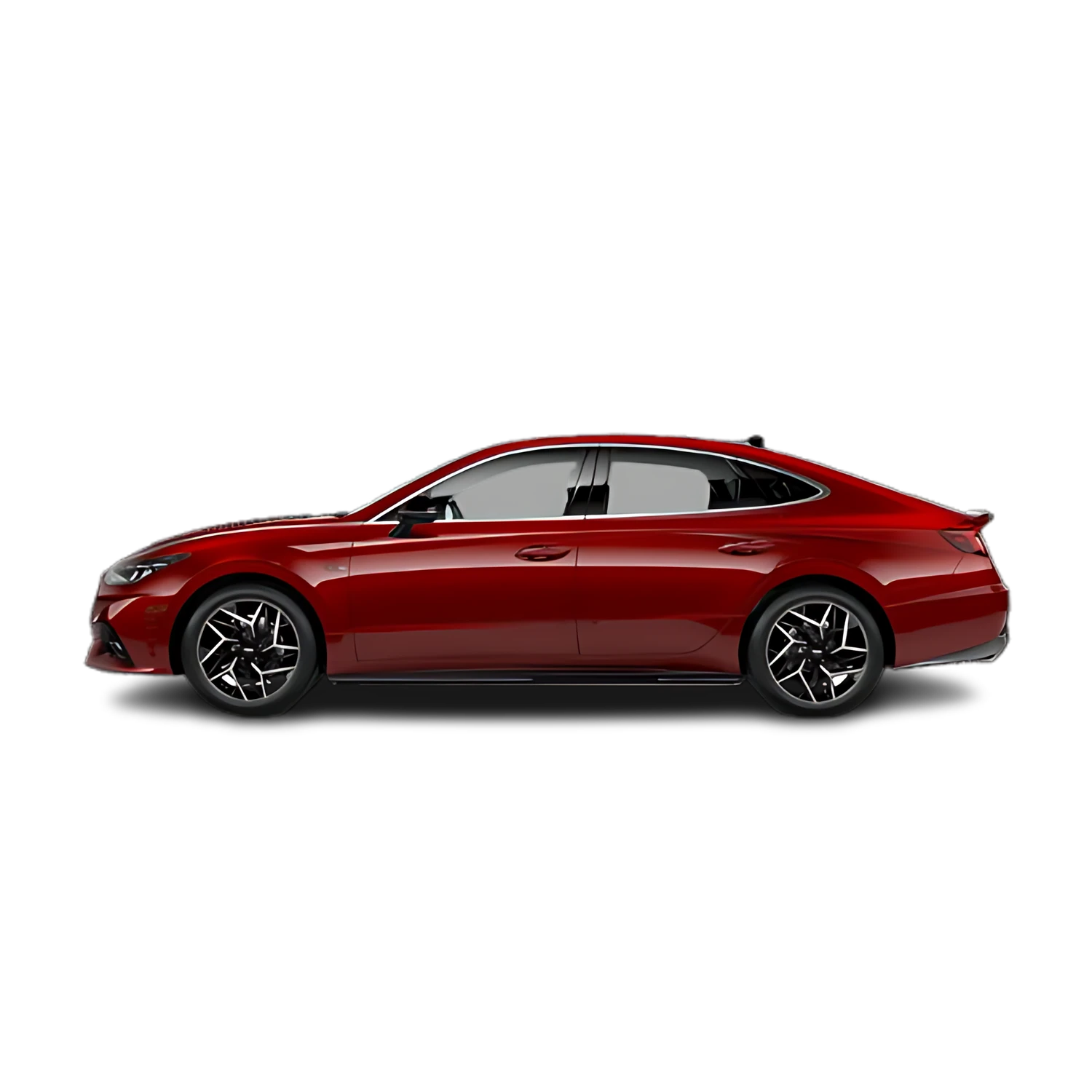 Hyundai Sonata with the Partial Front area marked