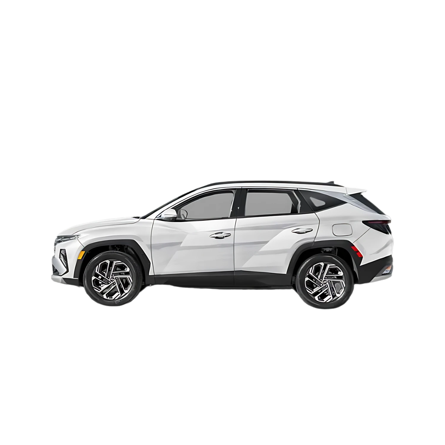 Hyundai Tucson Hybrid with the Partial Front area marked