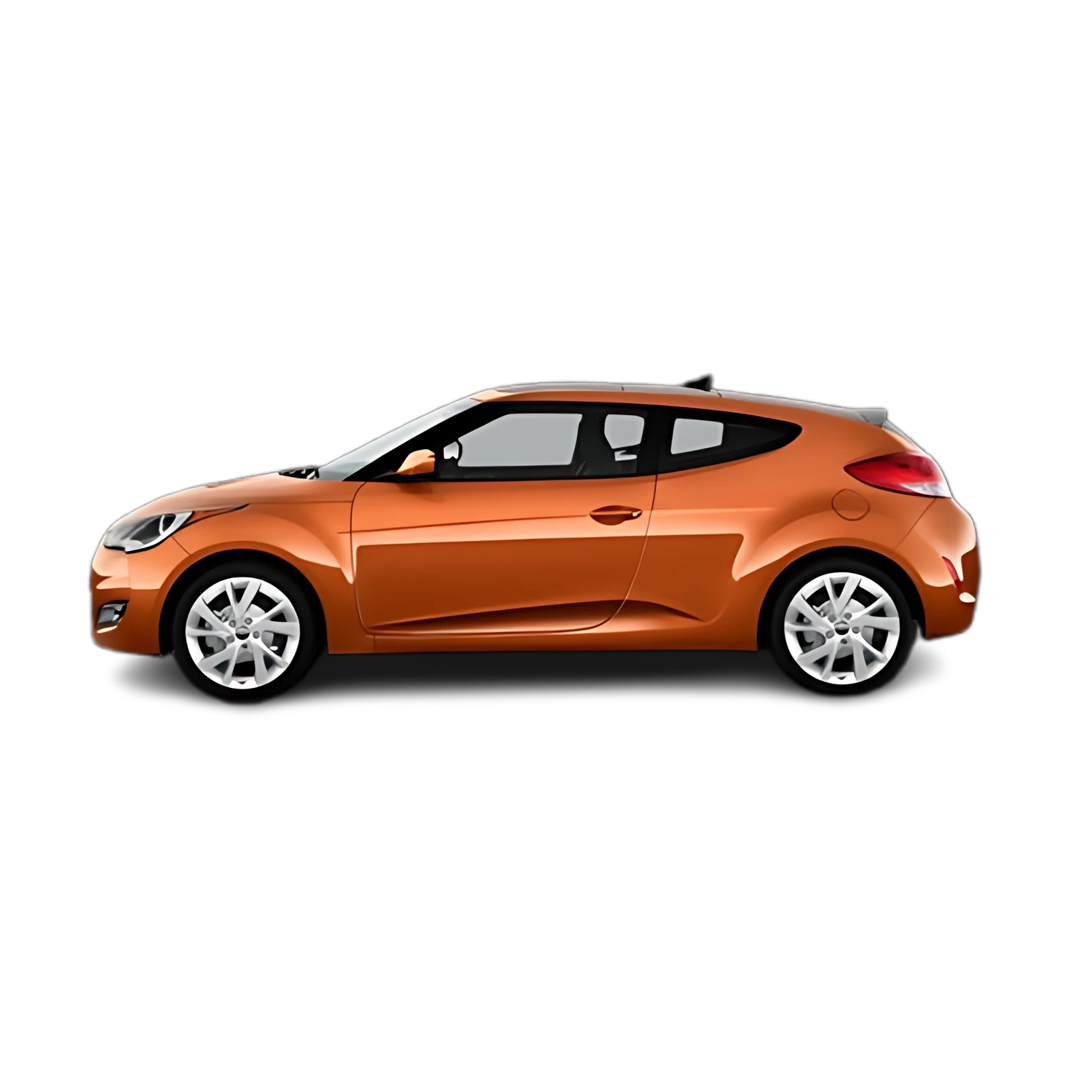Hyundai Veloster with the Partial Front area marked