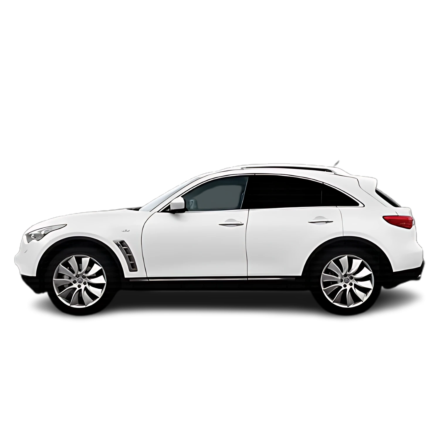 Infiniti FX with the Partial Front area marked