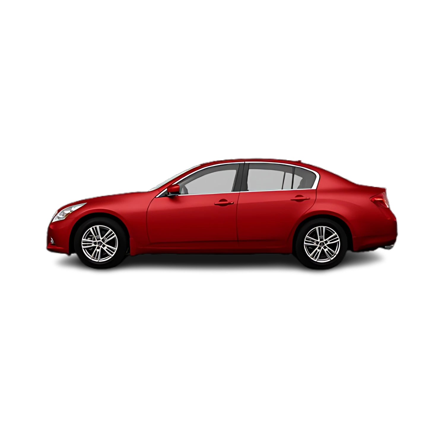 Infiniti G25 Sedan with the Partial Front area marked
