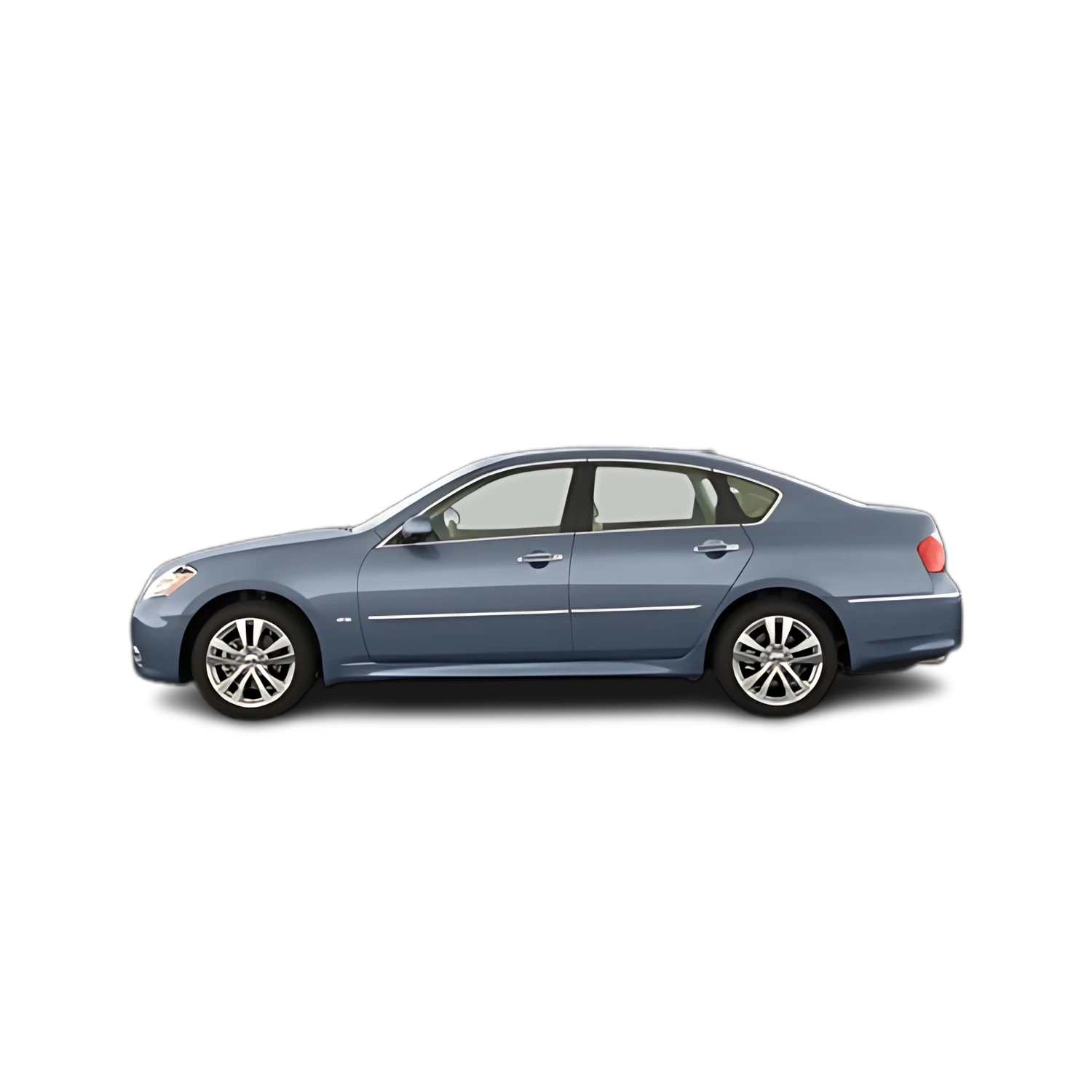 Infiniti M Sedan with the Partial Front area marked