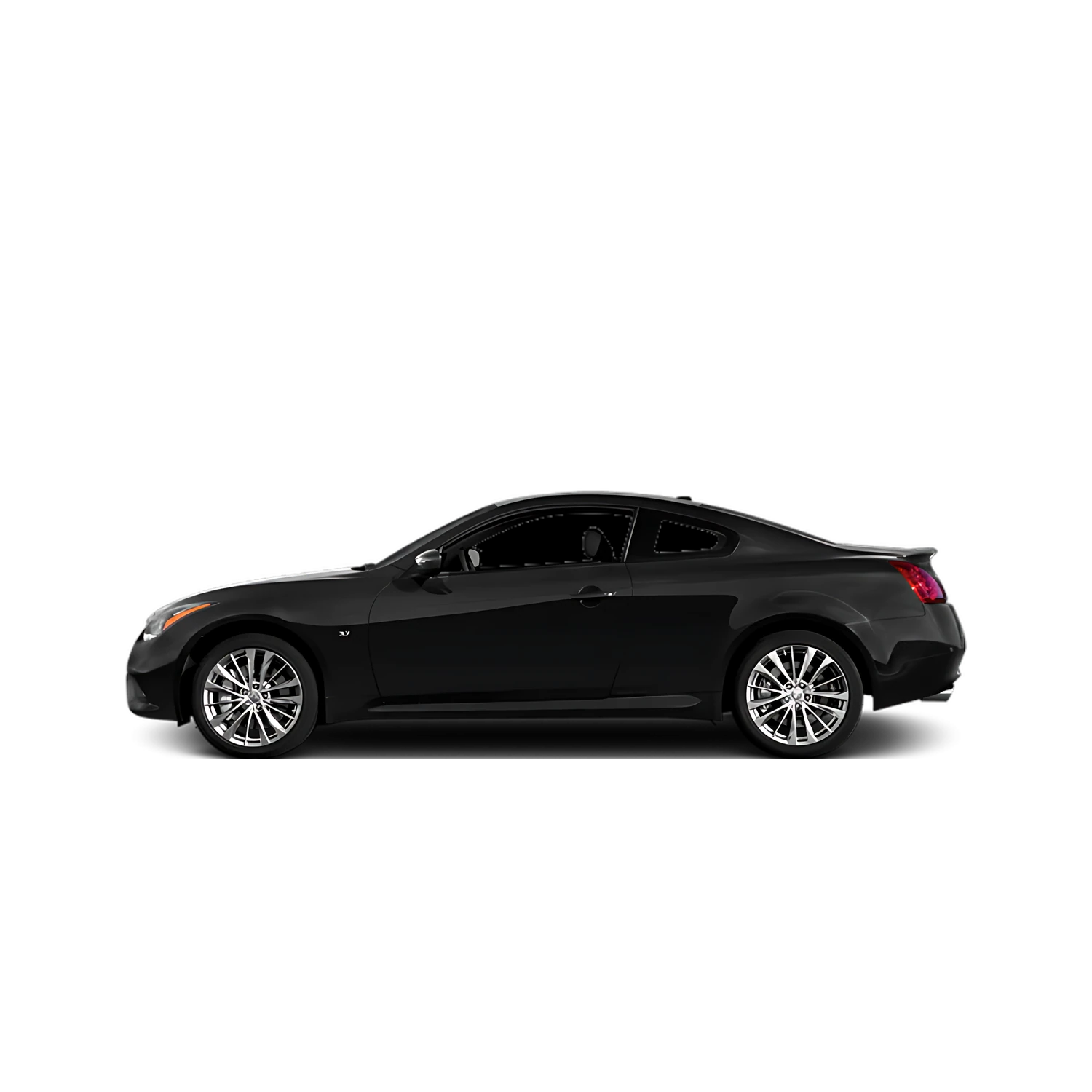 Infiniti Q60 Sedan with the Partial Front area marked