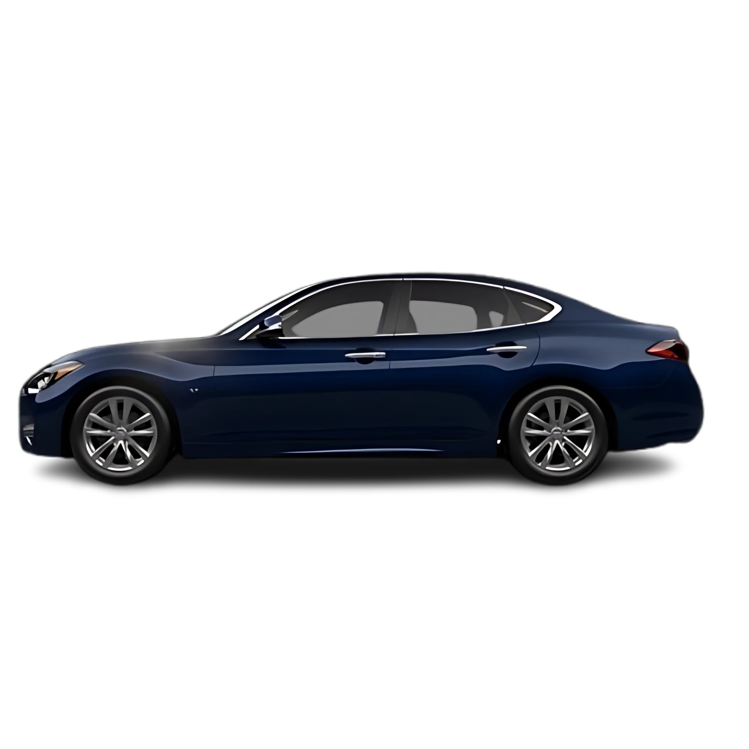 Infiniti Q70 with the Partial Front area marked